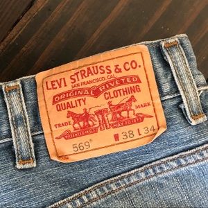 Mens Jeans Levi Strauss & Co 569 Loose Straight 38x34